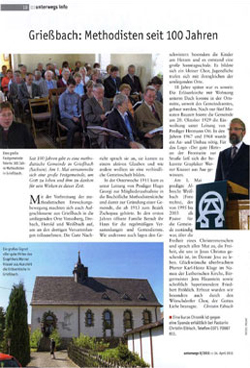 Artikel unterwegs Griessbach Methodisten seit 100 Jahren